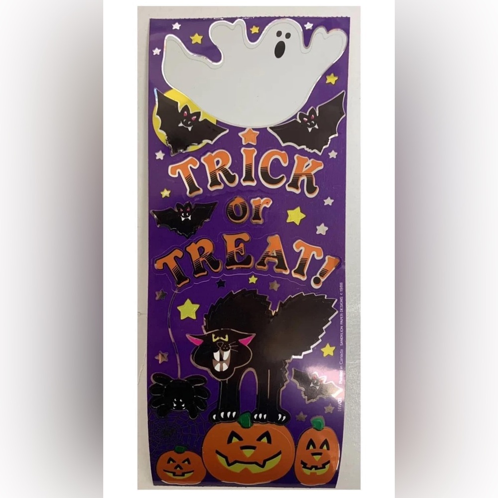 Sandylion Halloween Trick or Treat Gift Tag Sticker